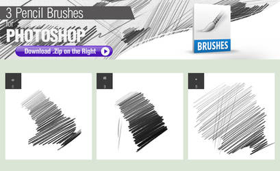 3 Pencil Brushes for Photoshop