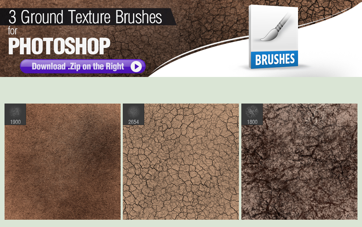 3 Photoshop Brushes for Painting Ground Texture