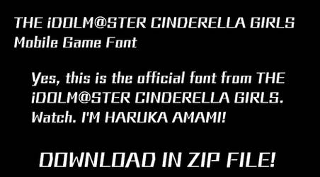 CINDERELLA GIRLS Mobile Game Font