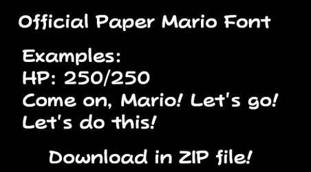 Official Paper Mario Font