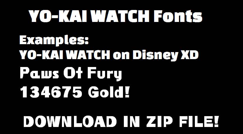 YO-KAI WATCH Fonts