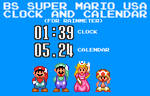BS Super Mario USA Clock and Calendar (Rainmeter)