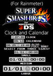 Super Smash Bros. 3DS Clock and Calendar (RM Skin)