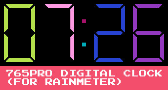 765PRO Digital Clock (For Rainmeter)