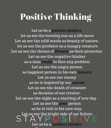 Let us be a positive thinker, let us see the burni by wearartandliterature