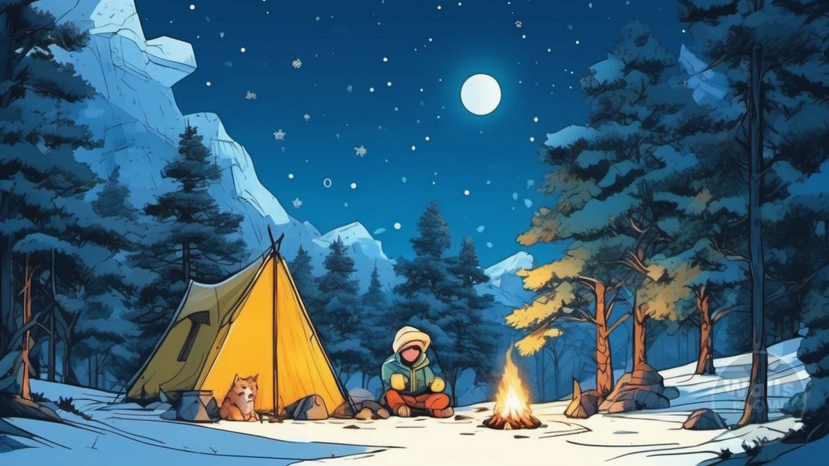 Winter Camping Under the Stars by Wallsflow on DeviantArt
