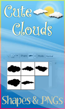 Cute Cloud  PS Shapes and PNGs