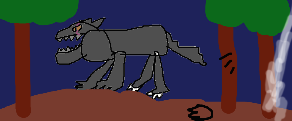 Giant Michigan Dogman drawing by woahcrashbandicoot on DeviantArt