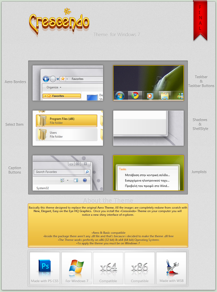 Crescendo Theme for Win7