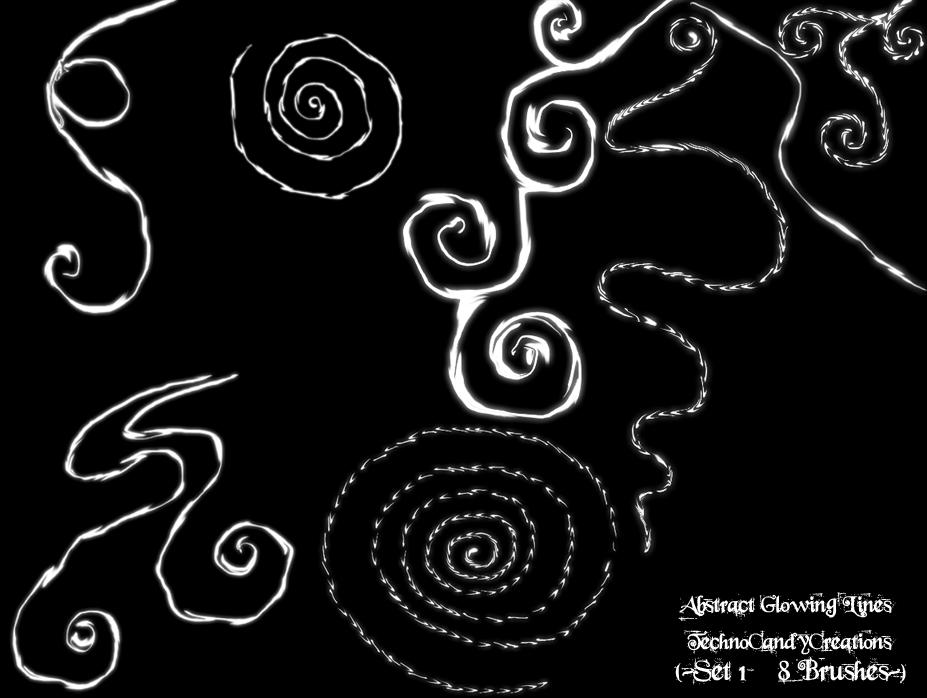 Abstract Glowing Lines Set 1 by DestroyingAngels on DeviantArt