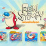 Ren and Stimpy 5 ICO and 5 PNG