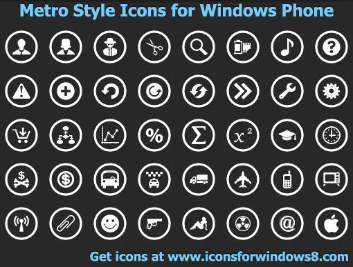 Metro Style Icons for Windows Phone by Iconoman on DeviantArt