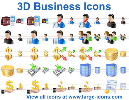 3D Business Icons