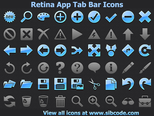 Retina App Tab Bar Icons