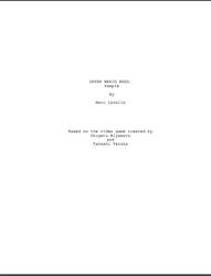 Super Mario Bros. Movie Script Sample