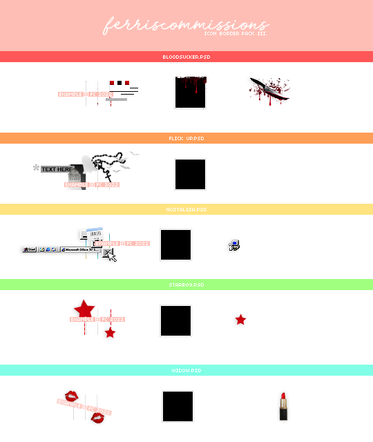 ICON BORDER PACK III. by linagraphics on DeviantArt
