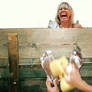 Heidi Klum Gets Her Feet Tickled With A Sponge!