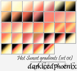 Hot Sunset gradients set01