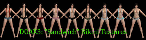 DOAX3 Sandwich Bikini Textures