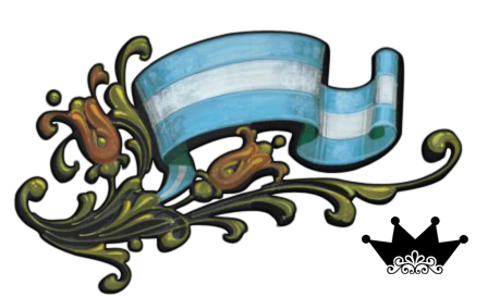 Bandera Argentina Filetiada