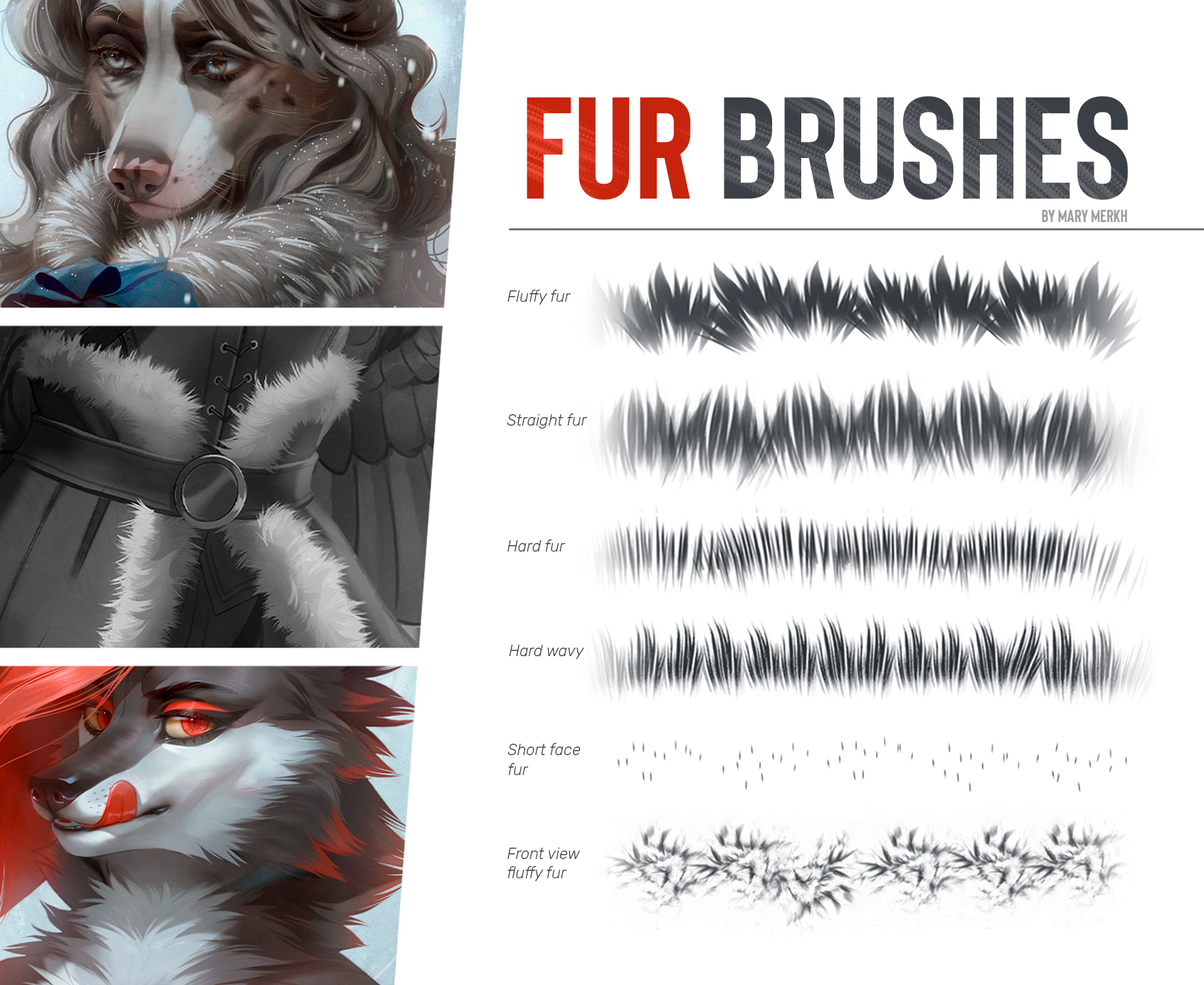 Fur brushes pack by Marie-Merkh on DeviantArt