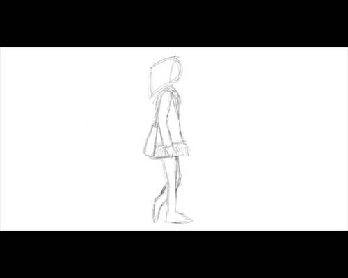 Sketchy Girl Walkcycle