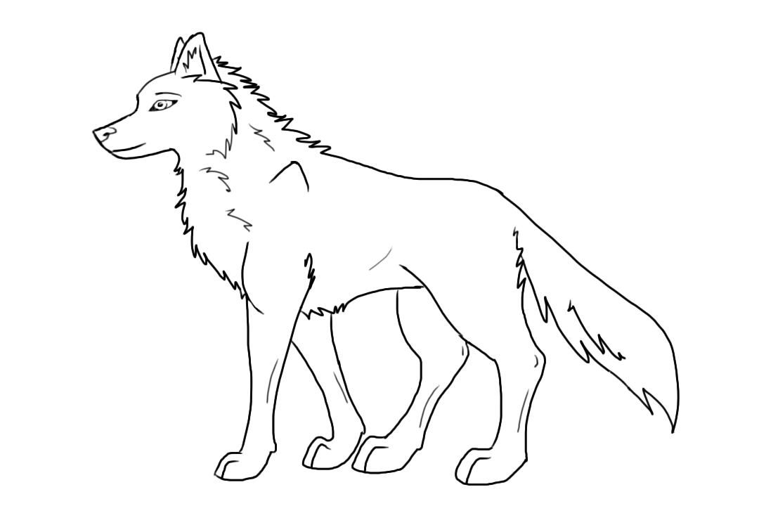 FREE Wolf Lineart