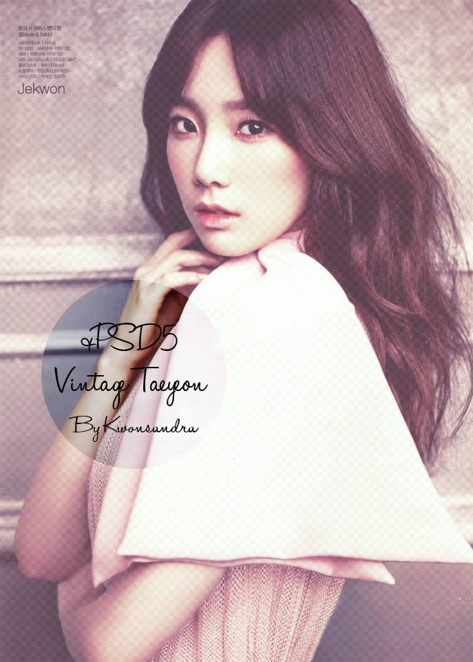 PSD Vintage Taeyeon By Me by KwonSandra on DeviantArt