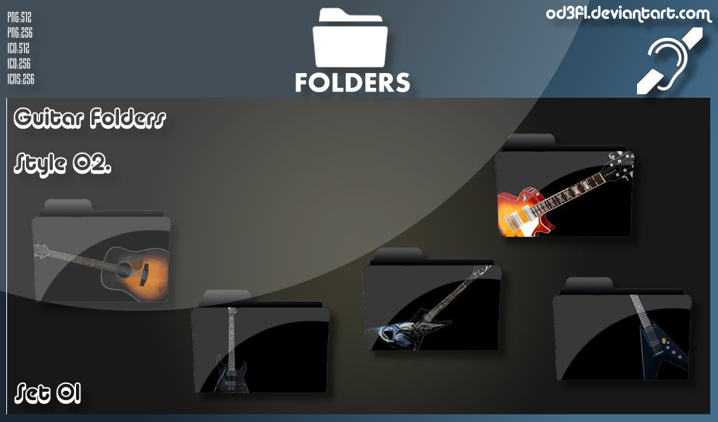 Guitar Folders - Style 02 Set 01