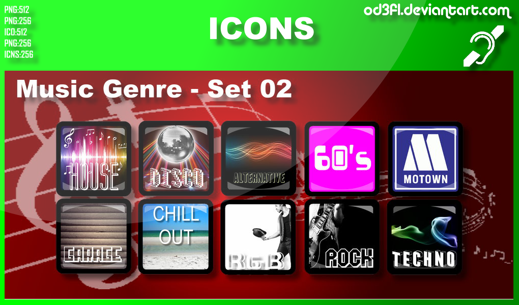 Music Genre Icons - Set 02