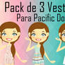 Pack de 3 Vestidos para Dolls