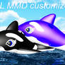 Inflatable pool toy orca whale MMD model