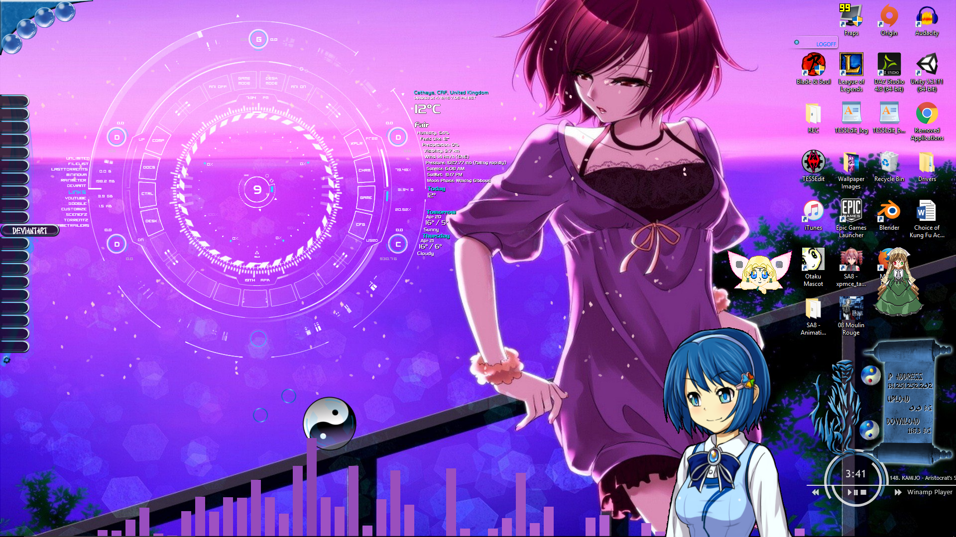 Anime Theme For Windows  Elegant Clean Look 2021  Windows 10  Customization  Rainmeter  YouTube