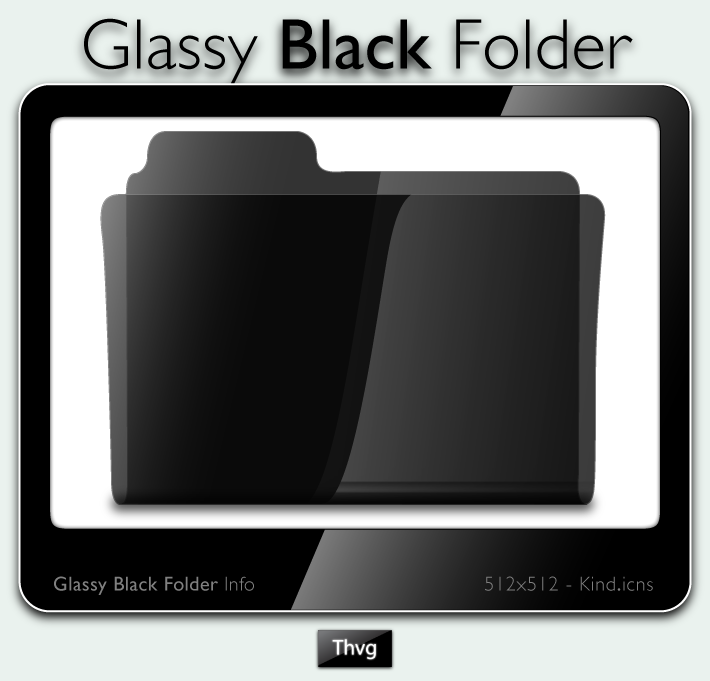 Glassy Black Folder Icon