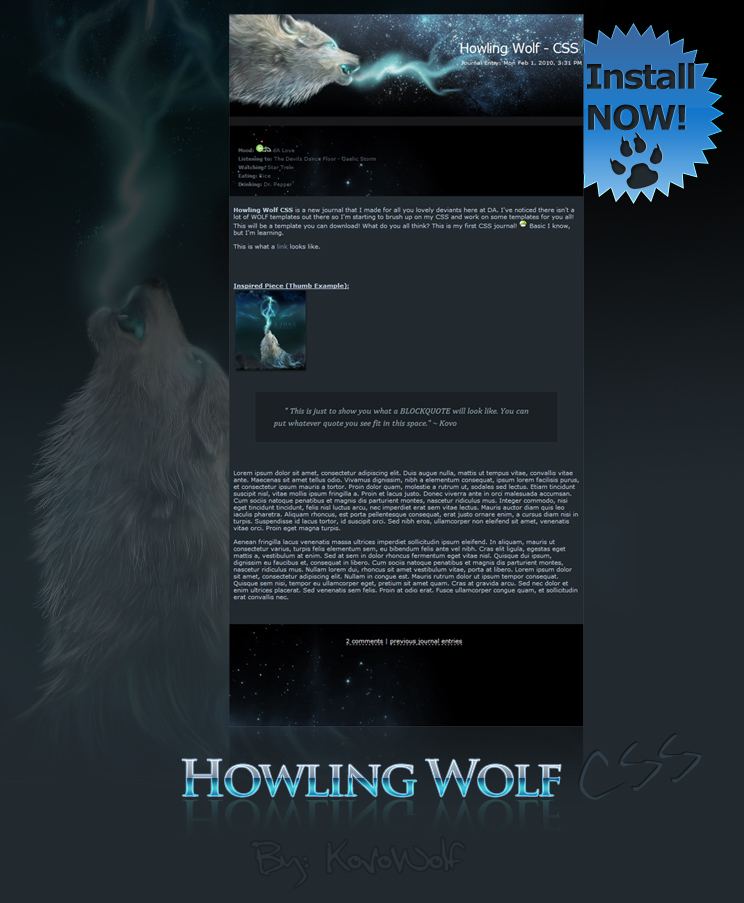 Howling Wolf - CSS