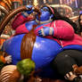 Blueberry inflating from chocolate tubes VID