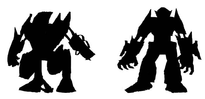 Silhouette Sketches: some shitti mechas