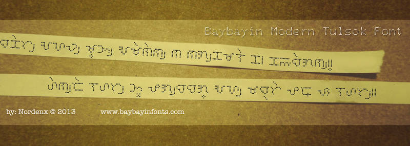 Baybayin Tulsok Font