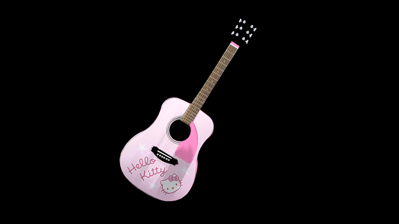 Hello Kitty acoustic guitar