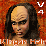 Ratty Klingon Hair for V4