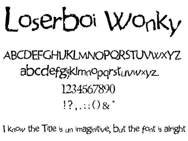 loserboi wonky font