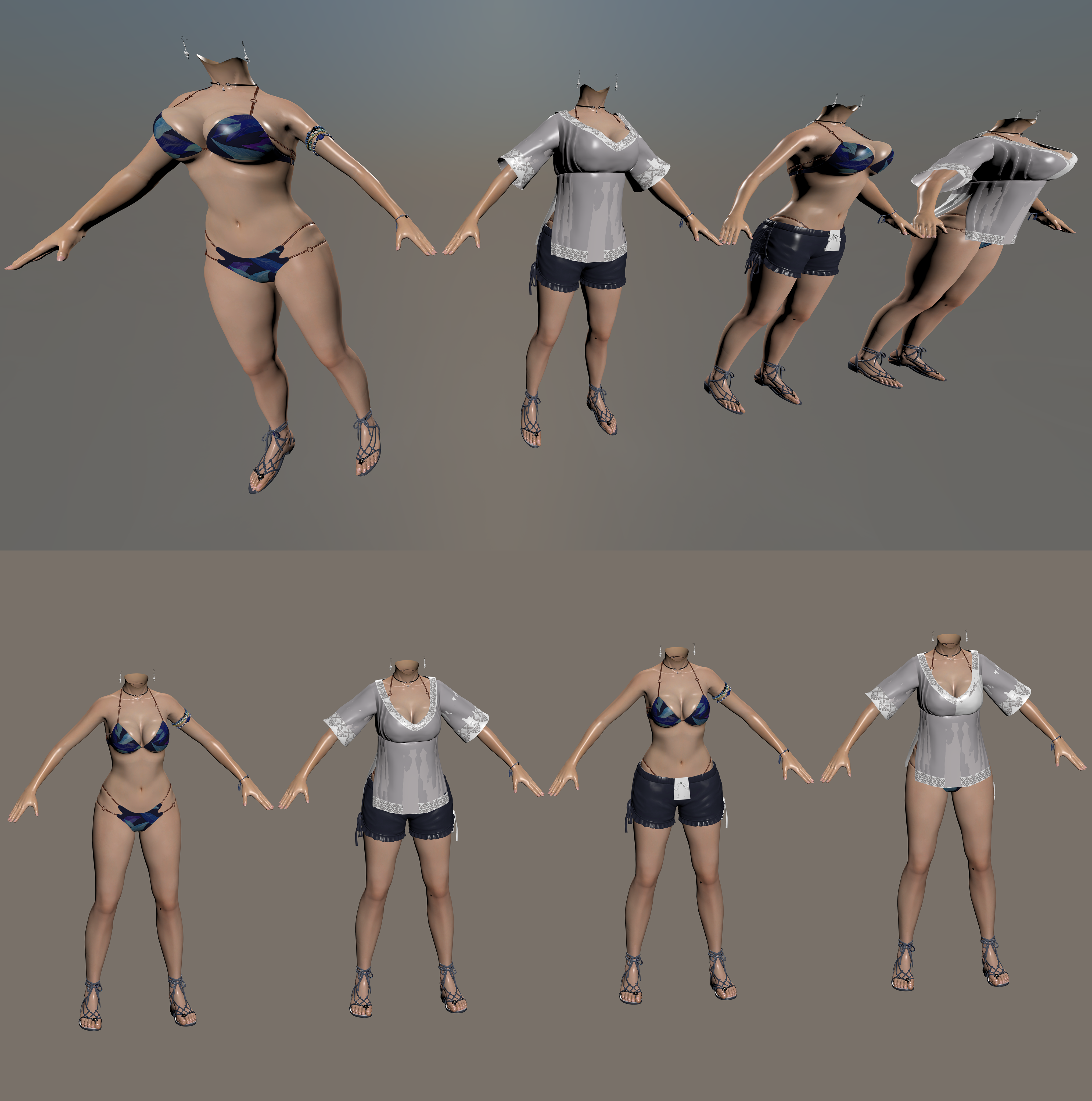 (FBX DL) VVPRISM Bikini Sheer Tunic (Honoka)