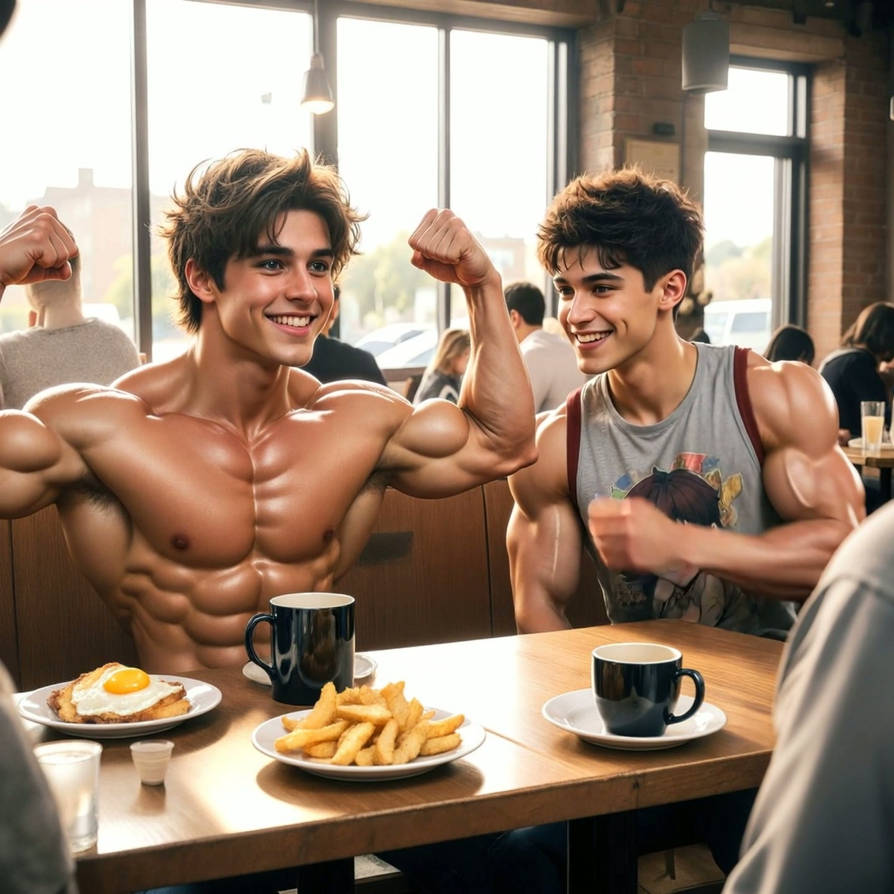 Flex in the Cafe 03 by Magrik on DeviantArt