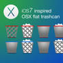 ios 7 OSX flat trashcan icons