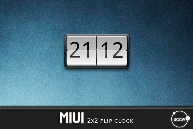 uccw - miui flip clock 2x2