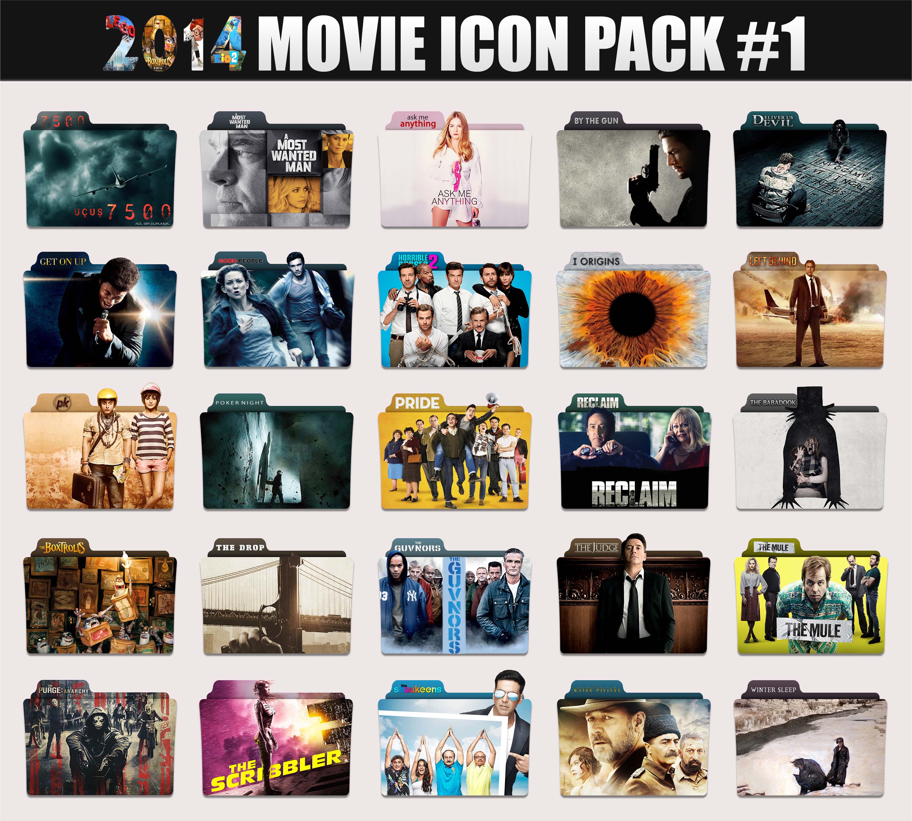 2014 Movie Folder Icon Pack By Amirtanha18 On Deviantart - Gambaran