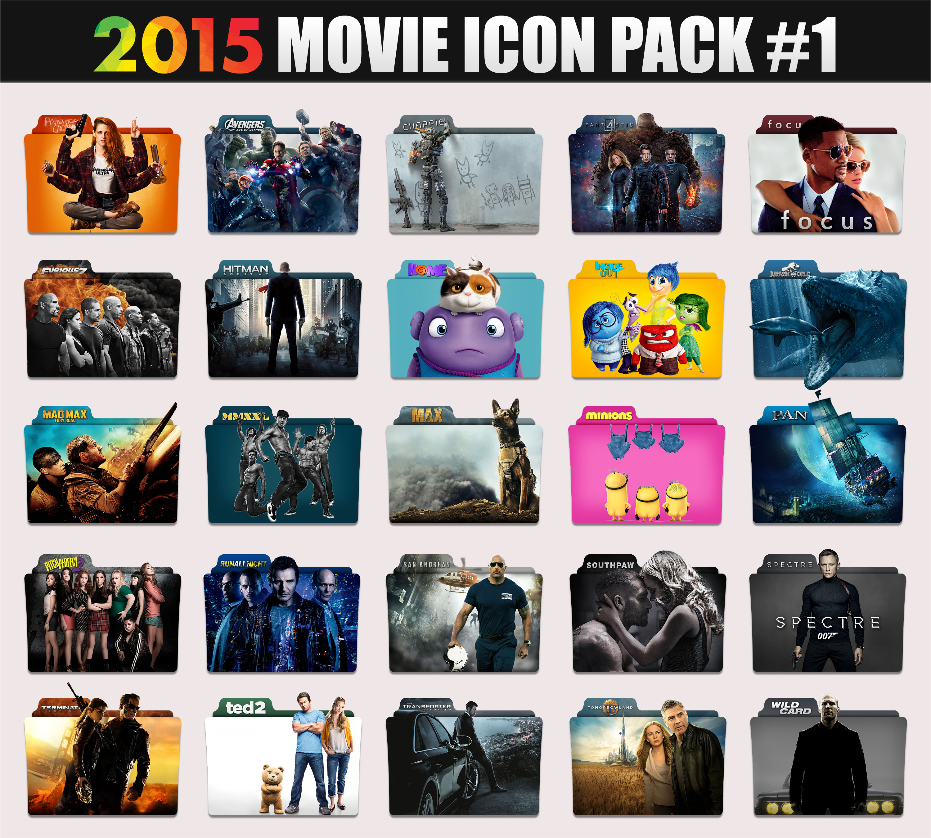 2015 Movie Folder Icon Pack