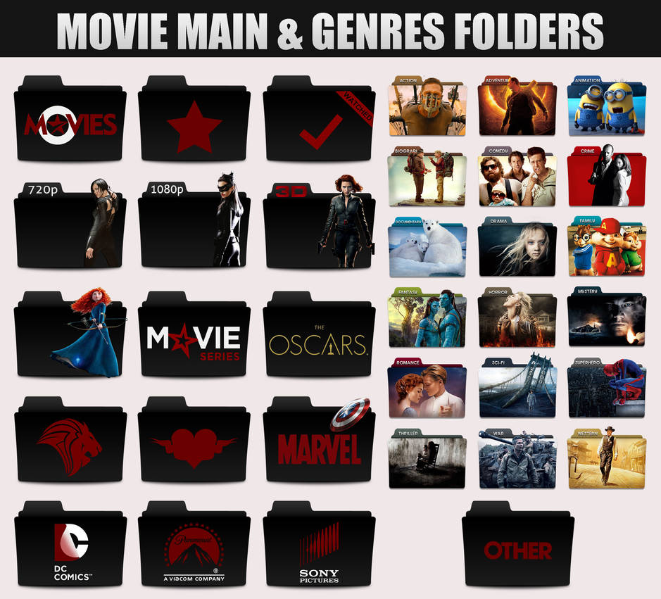 Types of movies. Folder icon movies.