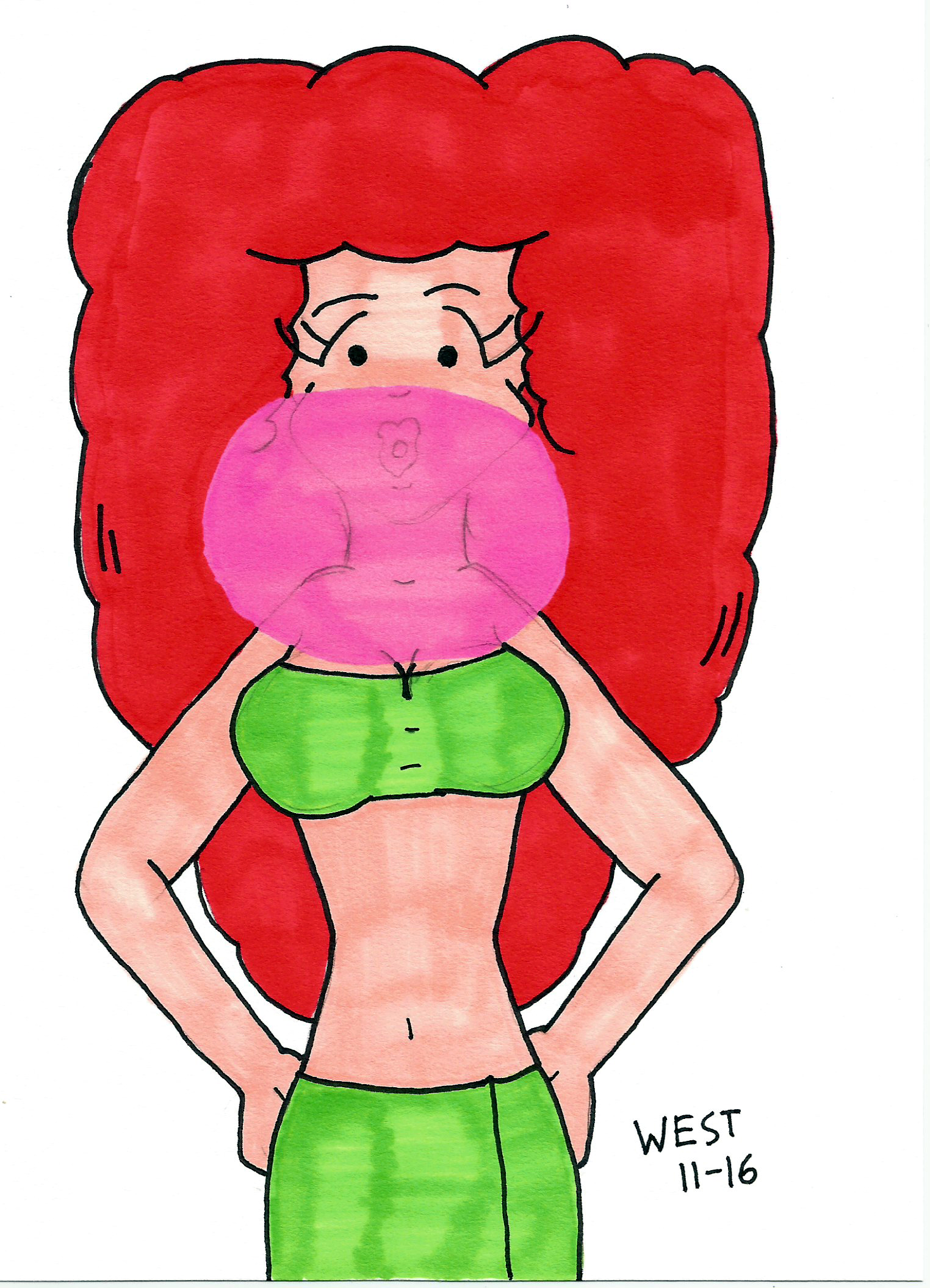Janice's Big Bubble by maxwestart on DeviantArt