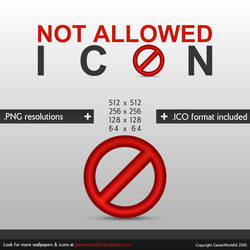 Not Allowed Icon Set